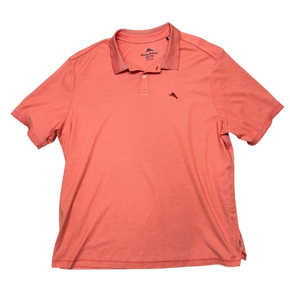 Tommy Bahama Mens Coral Polo Shirt Sz XXL Short Sleeve‎ Stretch Performance Golf
